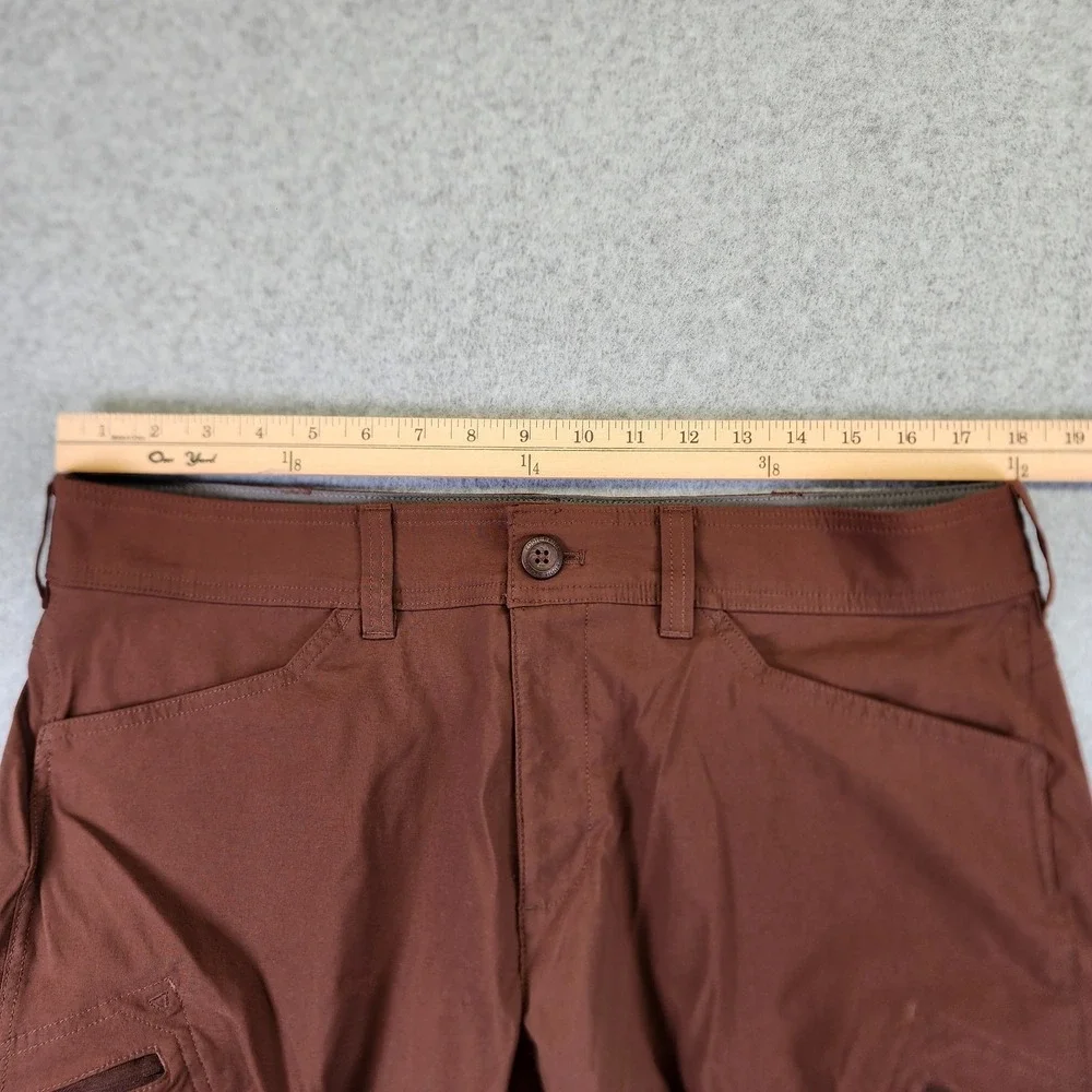 Eddie Bauer First Ascent Guide Pro Shorts Men's 36 Burnt Brown Nylon Outdoor